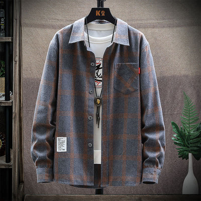 Camisa Casual Hombre Estilo Coreano Moderna con Volantes - Image 10