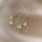 Aretes Colgantes de Circonita con Diseño de Gotas de Agua