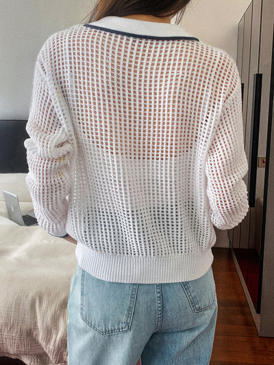 Blusa Larga Calada para Mujer - Diseño Moderno Otoño Invierno - Image 7