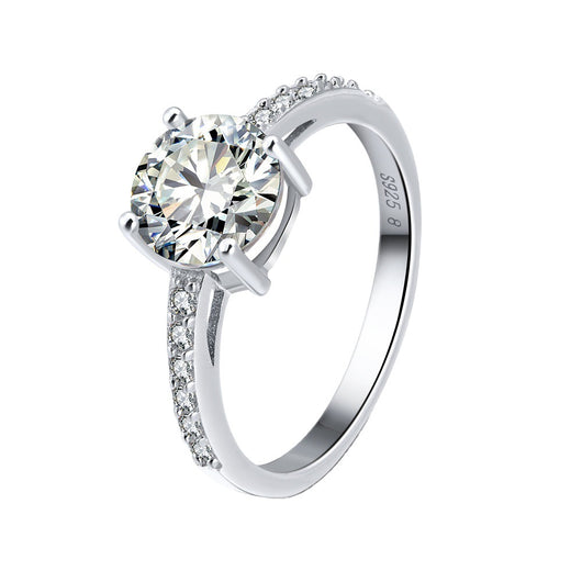 Anillo de Diamante Plata Esterlina 925 Diseño Coreano - Image 3