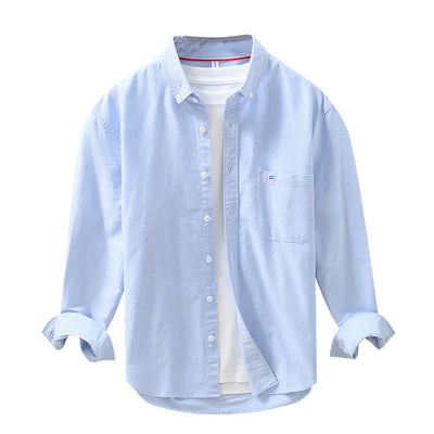 Camisa Oxford de Manga Larga para Hombre - Casual y Versátil - Image 5