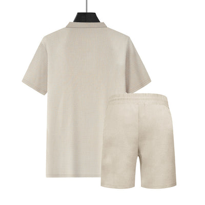 Conjunto Casual de Polo Holgado y Shorts para Hombre - Image 15