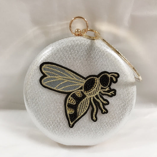 Cartera de Fiesta con Abalorios y Bordado de Abeja - Image 28
