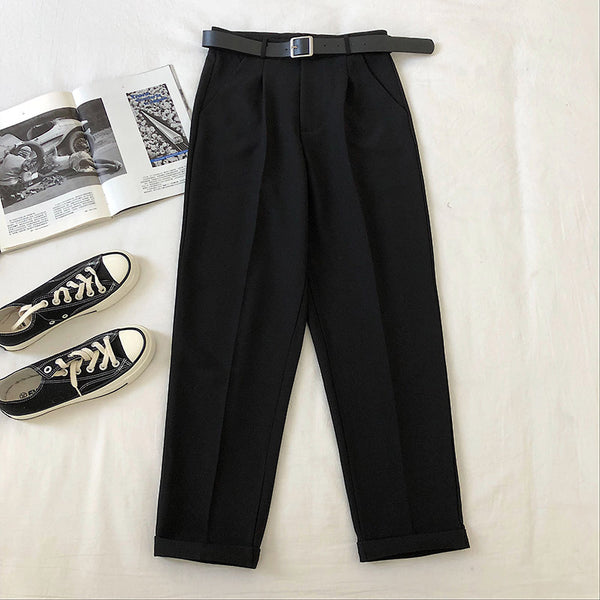 Pantalón Harem de Talle Alto para Mujer con Cinturón Integrado