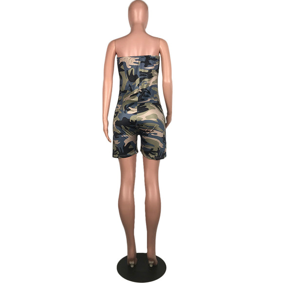 Mono Camuflaje con Escote Envolvente