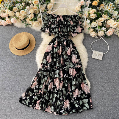 Vestido Ligero de Verano con Escote Floral en Gasa - Image 3
