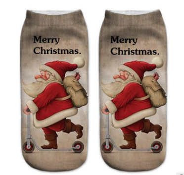 Calcetines Deportivos Navideños Cortos con Impresión 3D - Image 6