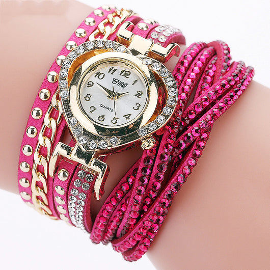 Reloj Pulsera Dama Redondo con Diamantes Love Dial - Image 16