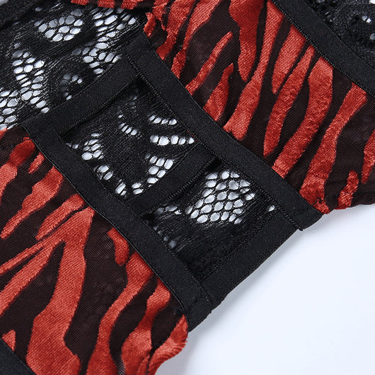 Camiseta Cropped Estampado Cebra con Diseño de Ombligo Calado - Image 17