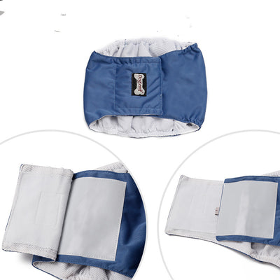 Pañal Sanitario Lavable para Perros Macho con Arnés de Sujeción - Image 11