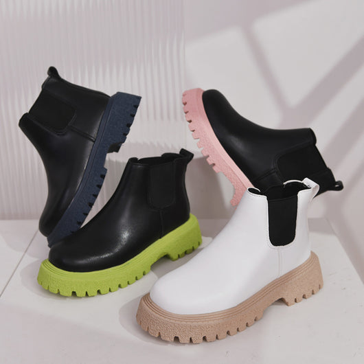 Botas Street Wild de Suela Gruesa y Punta Redonda