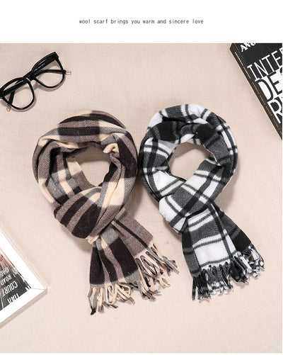Bufanda Reversible de Cuadros Clásica para Otoño e Invierno - Unisex con Terciopelo Suave - Image 16