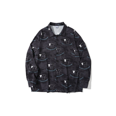 Camisa Retro Tie-dye Manga Larga para Hombre Tide Brand - Diseño Artístico - Image 6