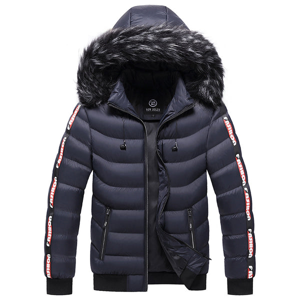 Abrigo Acolchado con Capucha Estilo Coreano para Hombre Otoño-Invierno - Image 15