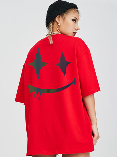 Blusa Holgada Talla Grande Cuello Redondo Manga Corta - Image 7