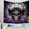 Caveira Halloween Impressão Digital Tapeçaria Pendurada Toalha de Mesa Toalha de Praia 1 150 X 130