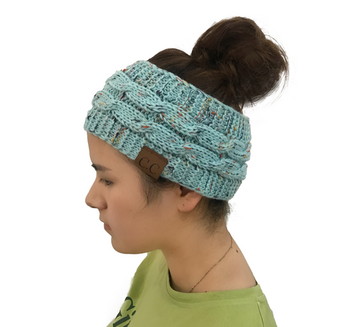 Gorro Tejido Invierno para Mujer con Agujero para Coleta - Beanie Cálido de Punto Trenzado - Image 5
