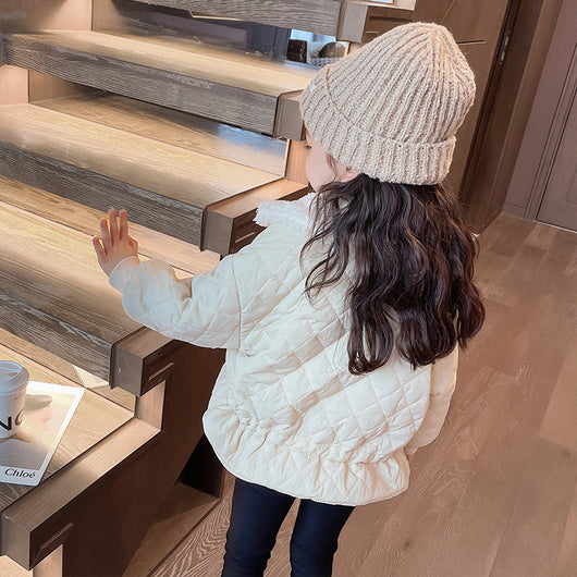 Chaqueta Casual de Invierno para Niñas con Cuello Polo Cálido - Image 12