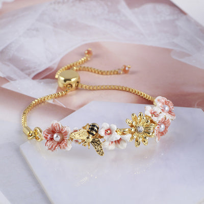 Pulsera Ajustable Flores de Abeja y Semillas - Image 4
