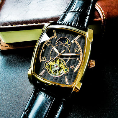 Reloj Mecánico Automático Hombre Esfera Grande Cuadrada - Image 11