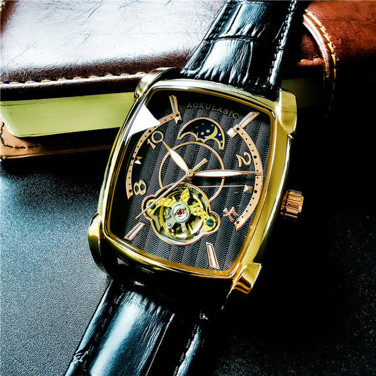 Reloj Mecánico Automático Hombre Esfera Grande Cuadrada - Image 11