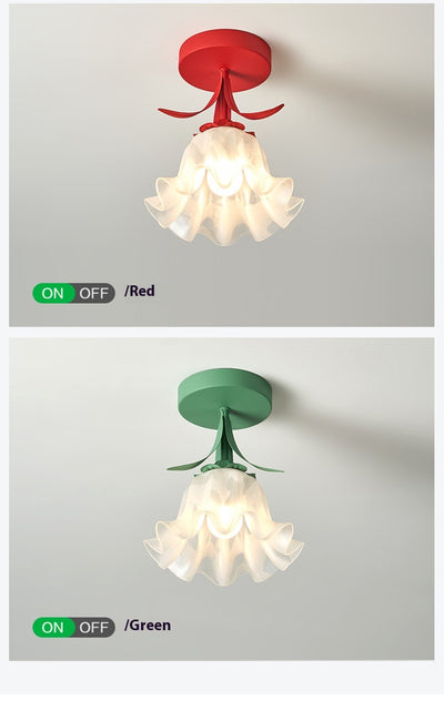 Lámpara LED Decorativa Pasillo Flor Linglan Crema - Image 23