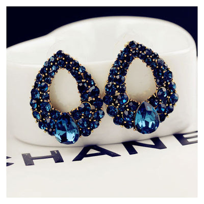 Aretes de Diamante Zafiro Gota de Agua - Diseño Elegante - Image 3