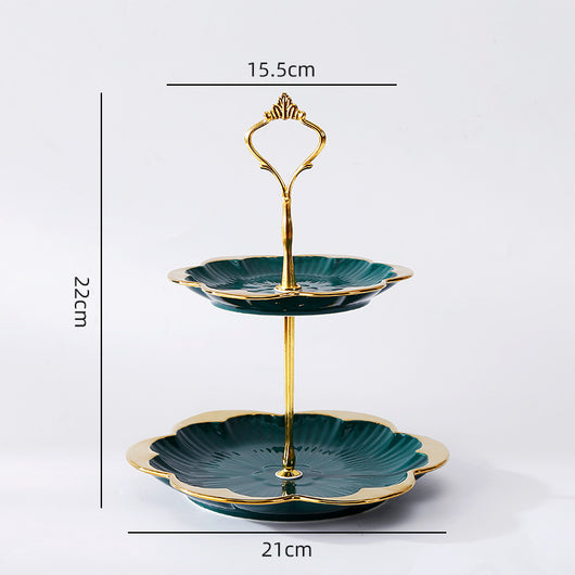 Plato de Frutas Multicapa de Cerámica Lujo Minimalista para Sala - Image 21