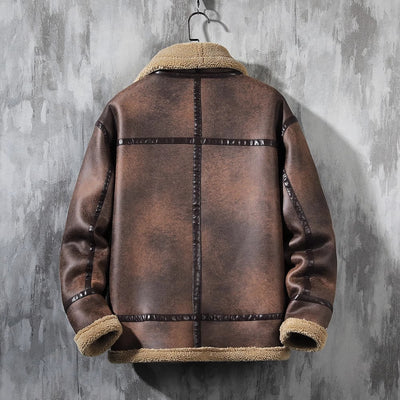 Abrigo de Lana de Cordero Acolchado con Forro Polar para Hombre - Image 4