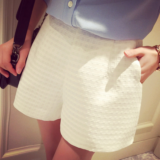 Shorts Cintura Alta Ancha Elegante - Image 4