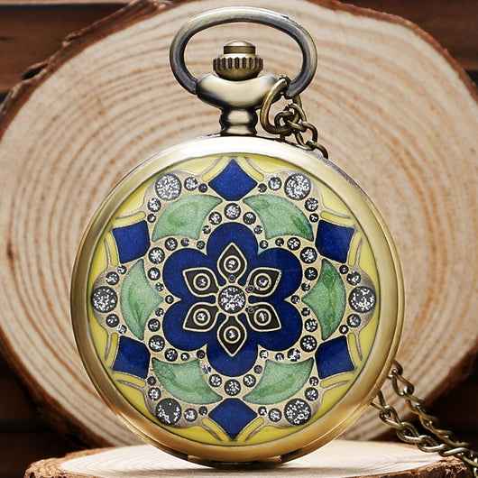 Reloj de Bolsillo Flor de Diamante - Image 23