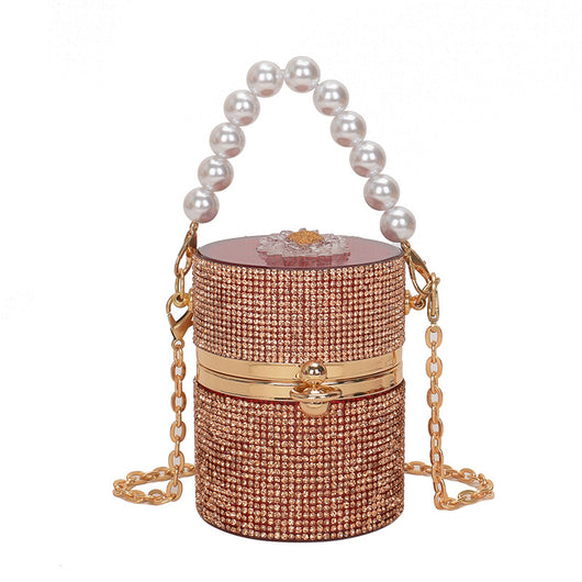 Bolso de Noche con Cadena Acrílico Cristales Brillantes - Image 5