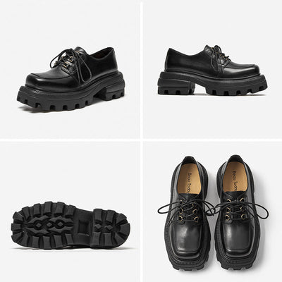 Zapatos de Plataforma con Tacón Grueso y Punta Cuadrada para Mujer - Image 12