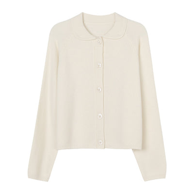 Cardigan Tejido Blanco Cuello Solapa Oversized - Image 19