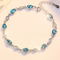 Pulsera de Cristal Azul Austriaco en Plata de Ley 925