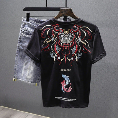 Camiseta Bordada de Manga Corta para Hombre Xingshi - Image 4