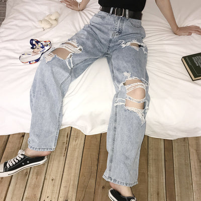 Pantalones Rectos Oversize de Cintura Alta para Hombre - Image 10