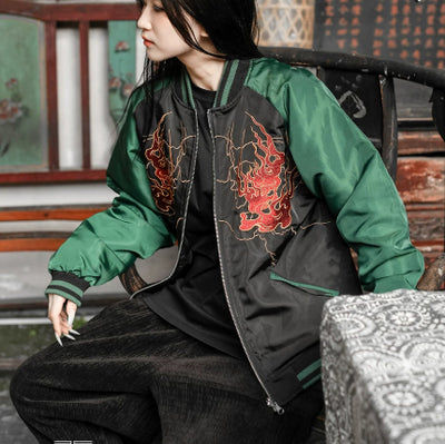 Chaqueta Reversible Yokosuka Bordada para Hombre - Estilo Versátil - Image 3