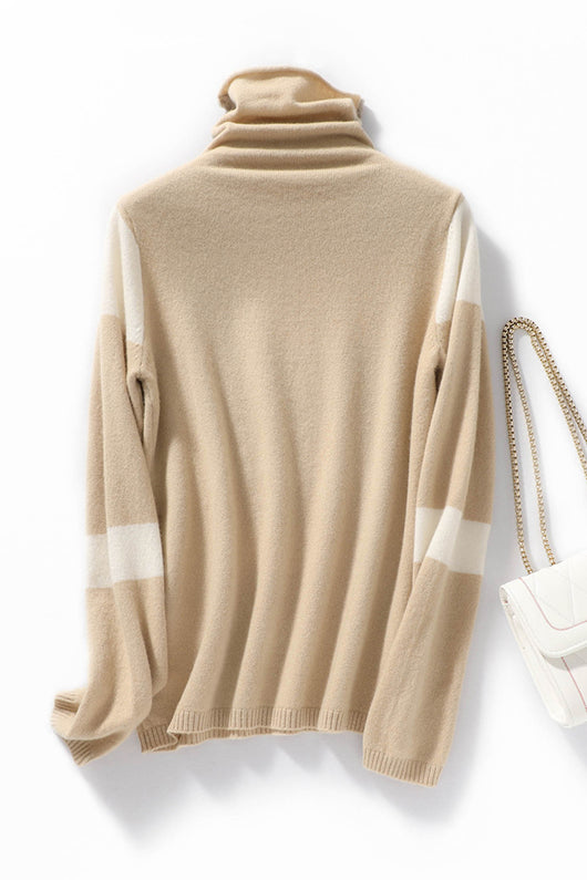 Suéter de Lana Pura con Cuello Tipo Pile - Prenda Base Versátil - Image 9