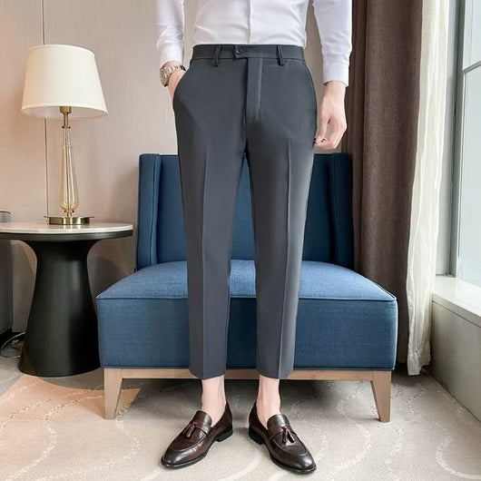 Pantalones de Vestir Casual Rectos para Hombre - Image 6
