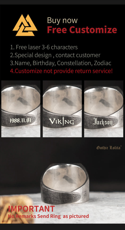 Anillo Viking Nórdico de Plata con Incrustación de Cobre - Image 12