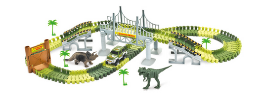 Auto de Dinosaurio Eléctrico con Pista Armable - Juguete Educativo de Doble Capa - Image 7