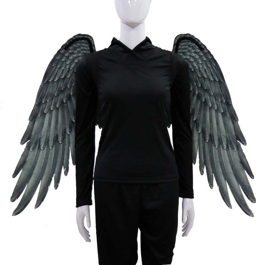 Alas de Ángel Oversized Unisex Negro y Blanco para Halloween