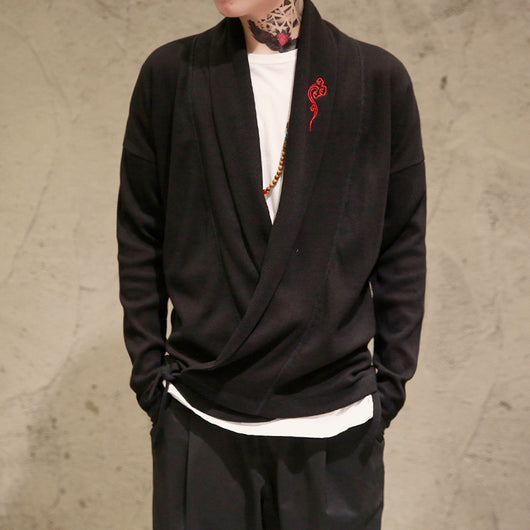 Cardigan Tejido Bordado Hanfu Étnico Holgado - Image 2