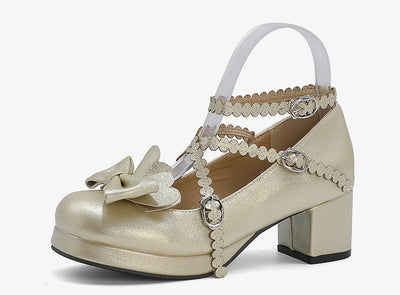 Zapatos Plataforma para Mujer con Moño y Tacón Grueso - Image 21