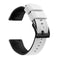 Silicone Double Layer Color Strap Stainless Steel Comfortable Waterproof Black White Black Buckle 20mm