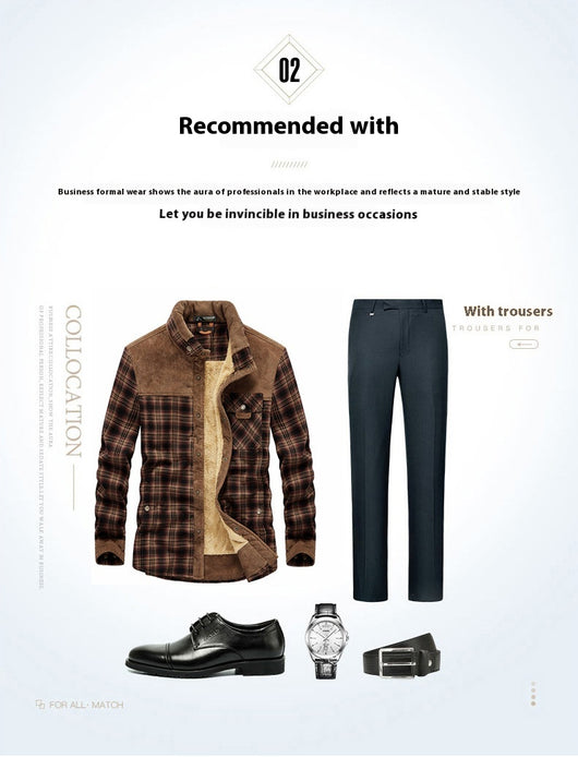 Cardigan Grueso de Forro Polar para Hombre - Cuadros Cálidos Otoño Invierno - Image 8