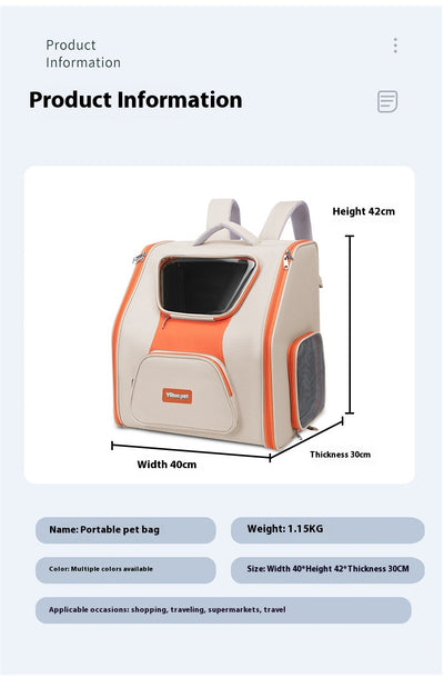 Bolsa Transportadora Panorámica para Gatos - Gran Capacidad - Image 8