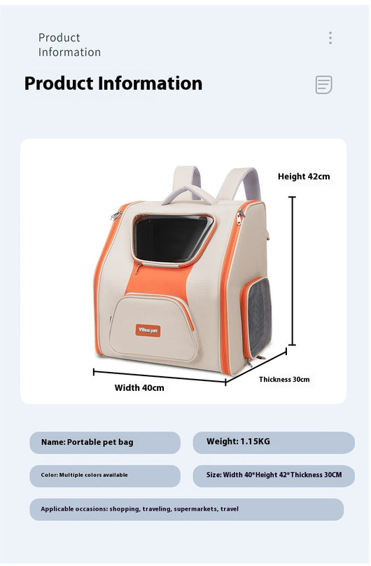 Bolsa Transportadora Panorámica para Gatos - Gran Capacidad - Image 8