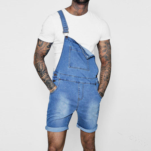 Jumpsuit Vaquero para Hombre con Dobladillo Enrollado - Image 4